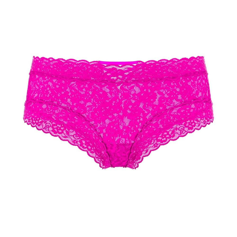 Victorias Secret The Lacie Lace Strappy-Back Cheeky Panty Ultra Pink XXL